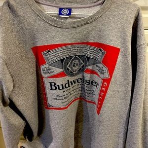 Light gray Budweiser sweater